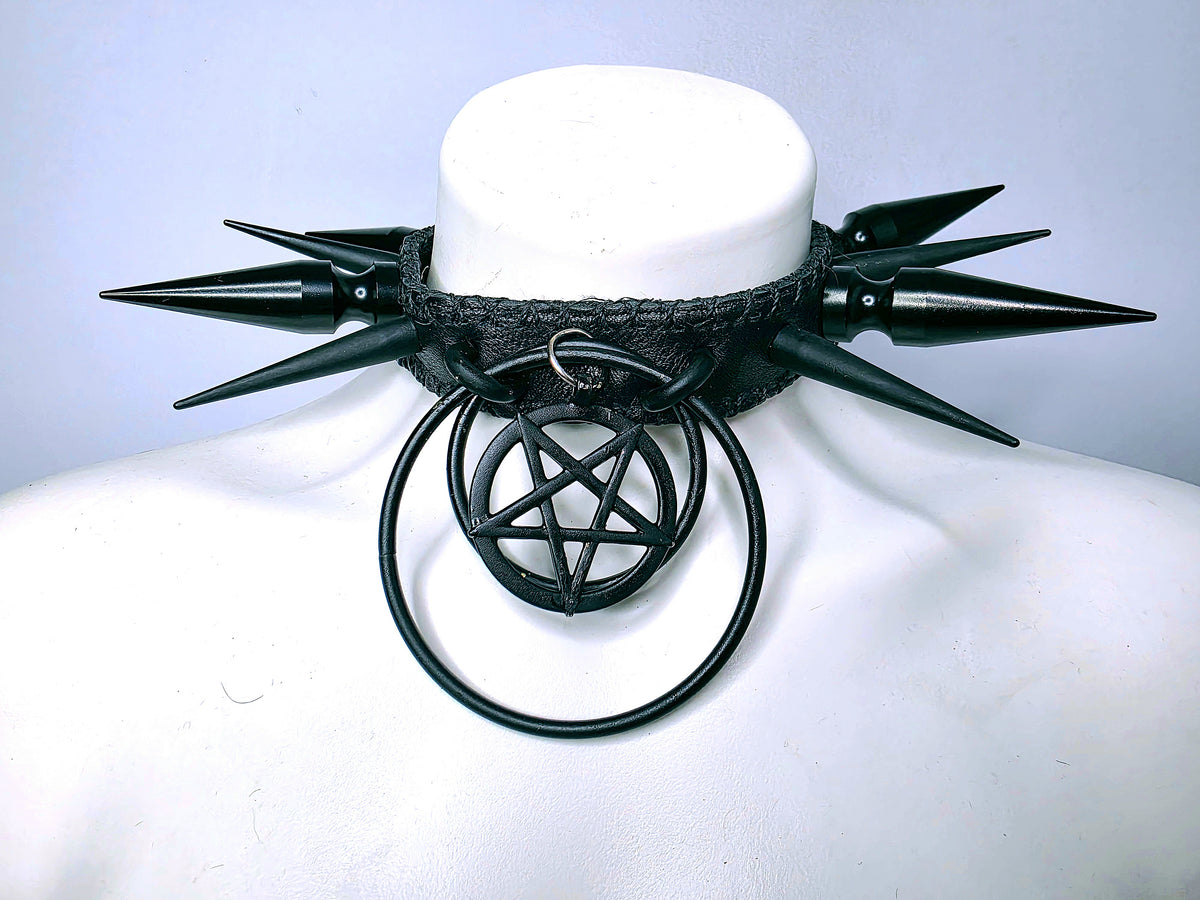 All black choker collar